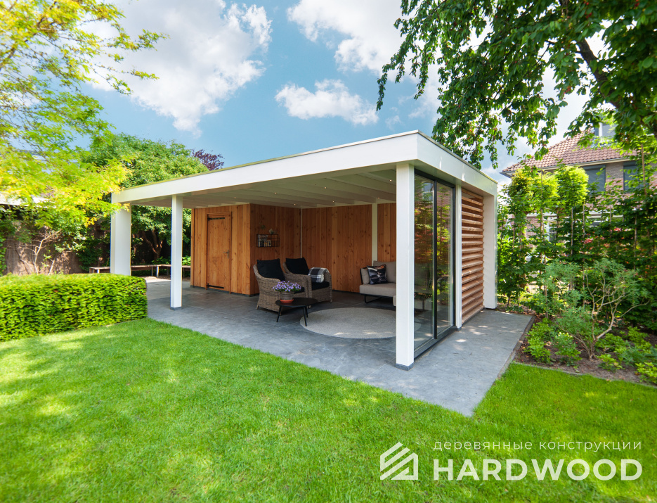 Стильная белая беседка №61 - фото 1706